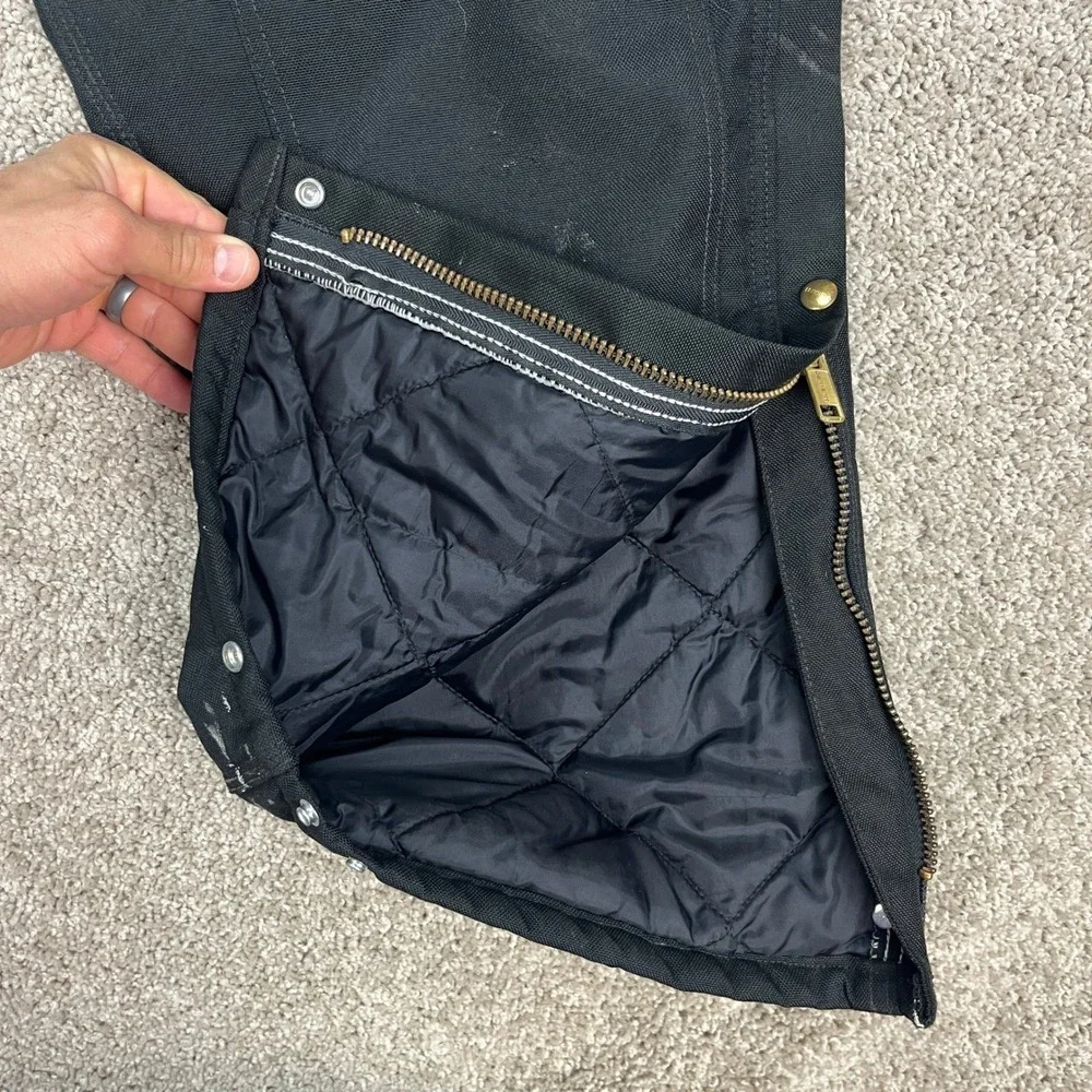 Carhartt Extremes Arctic Bib Overalls Mens 34x30 Black R33 BLK Cordura Insulated - Picture 8 of 12